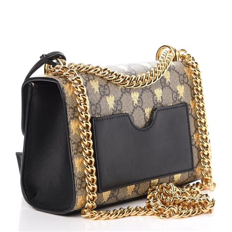 gucci black bee bag|gucci padlock small shoulder bag.